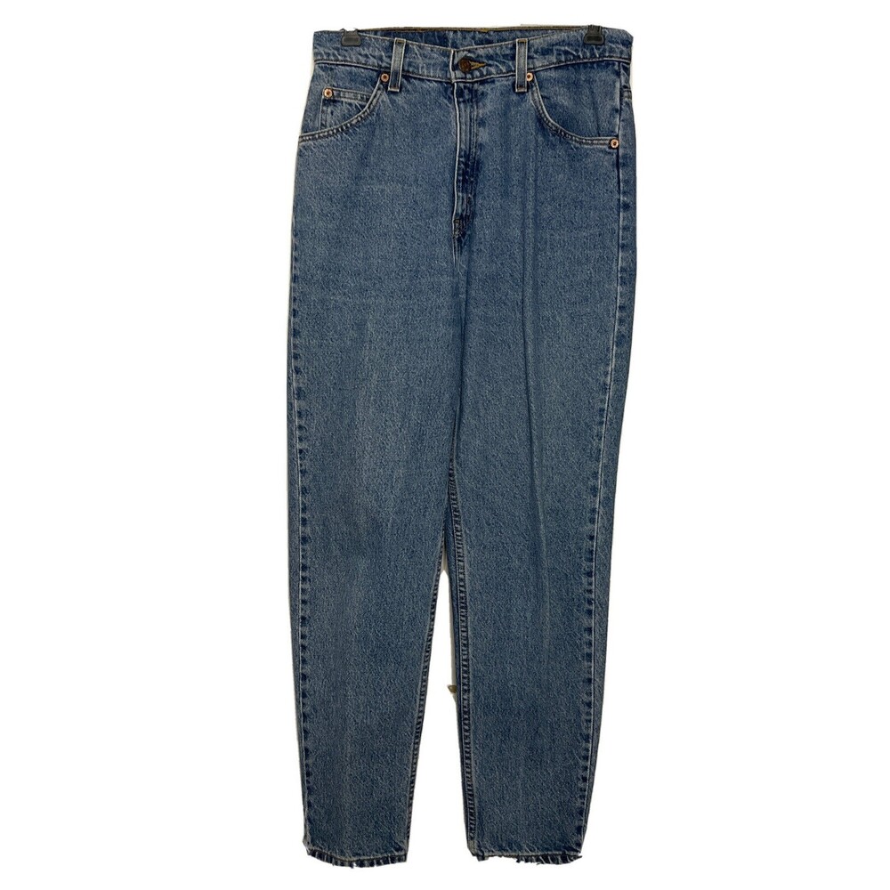 Vintage USA Made LEVI'S 505 Orange Tab Blue Jeans Size 10 short Medium Wash kids